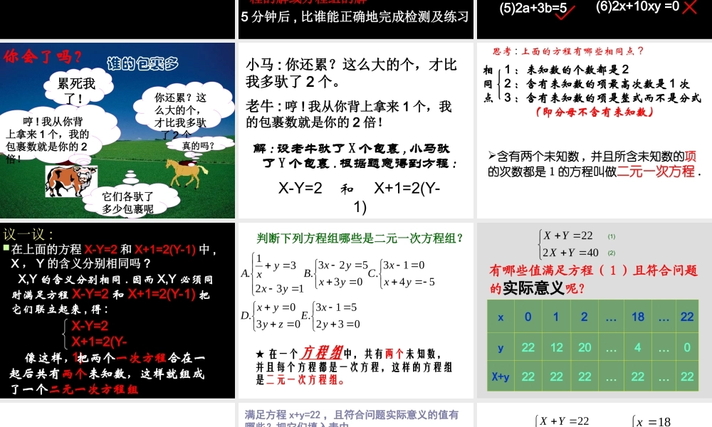 二元一次方程组公开课