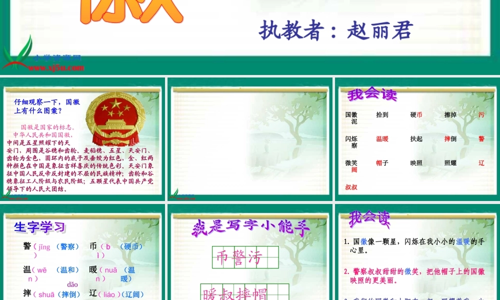 (北师大版)三年级语文上册课件_国徽