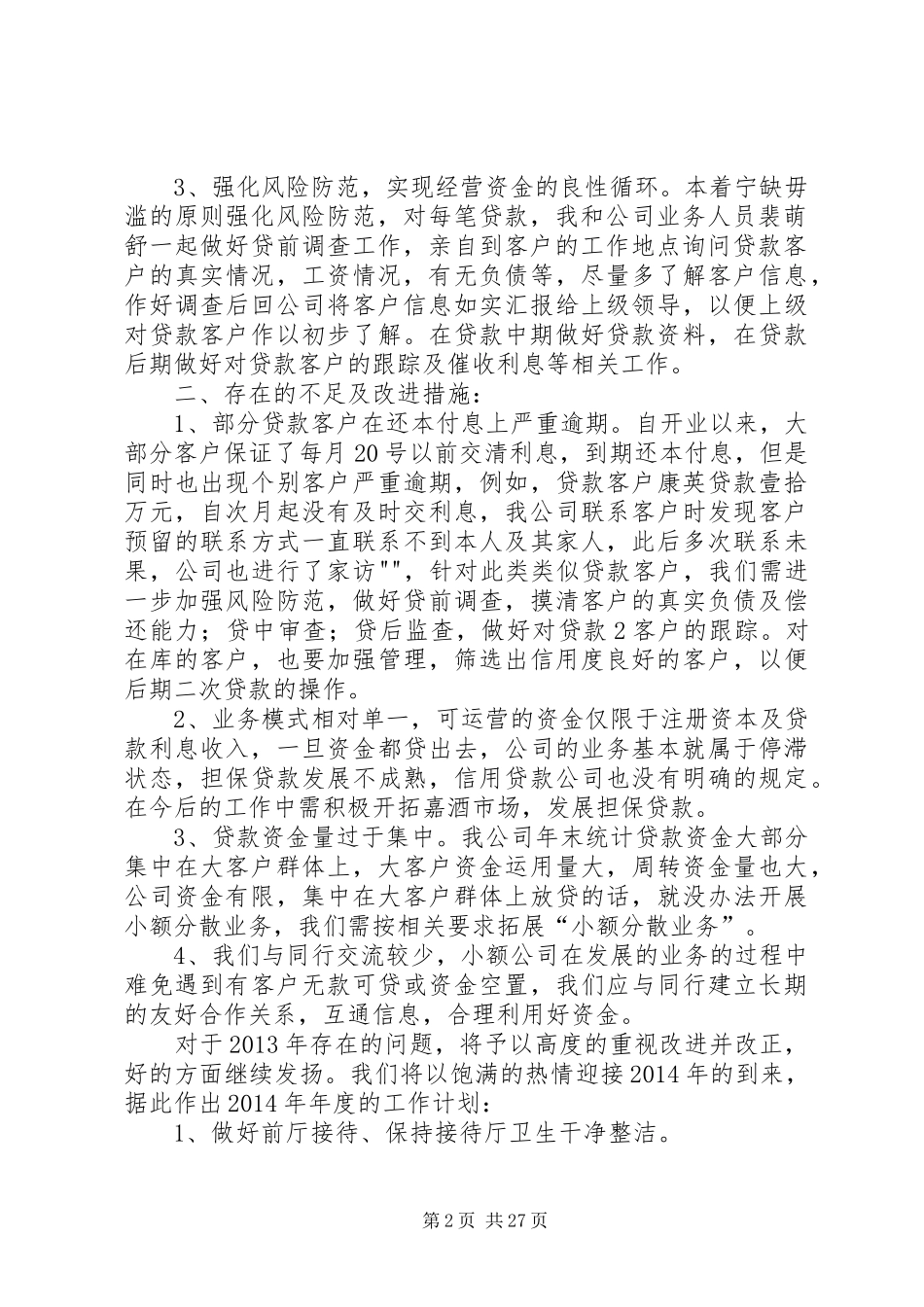 小贷公司工作总结_第2页