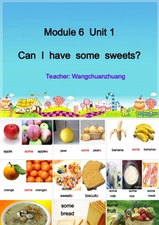 外研版小学英语四年级上册can_I_have_some_sweets