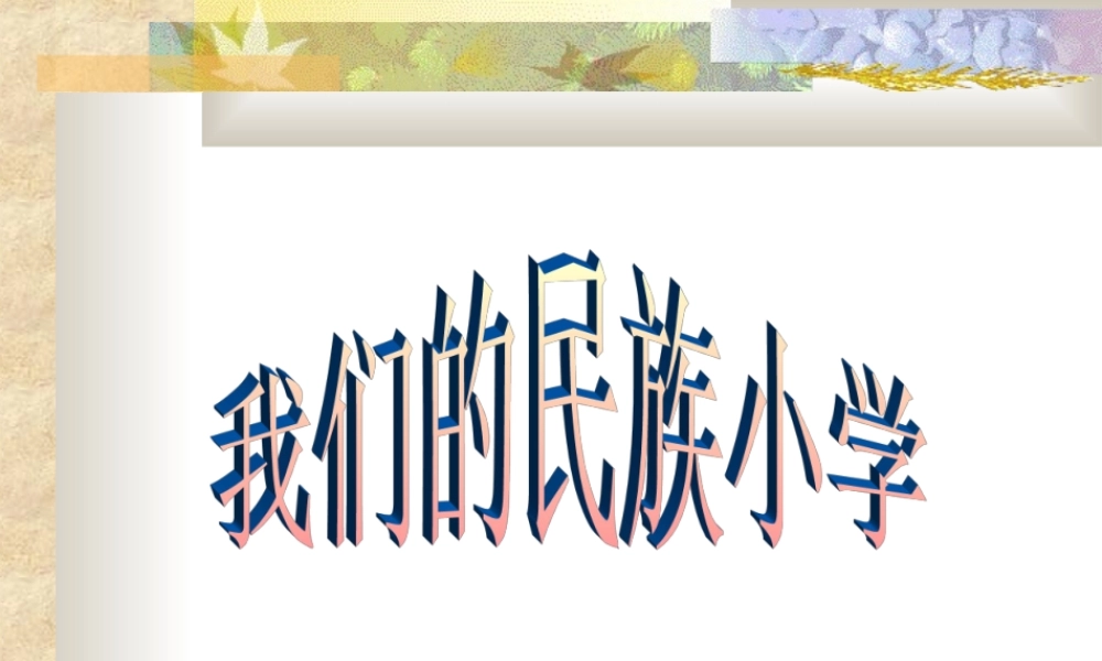 我们的民族小学课件3