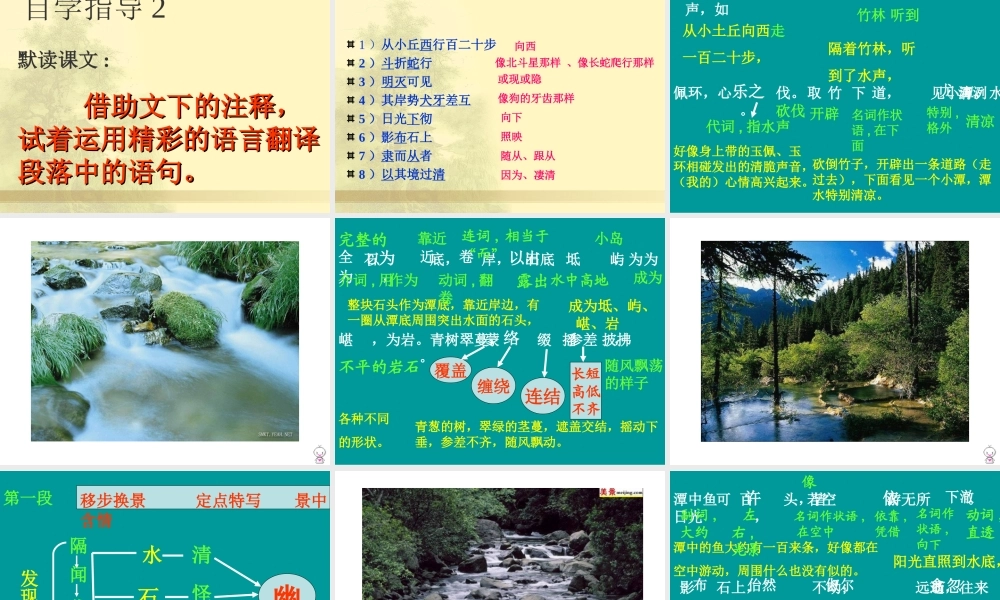 八年级下语文人教版《小石潭记》课件