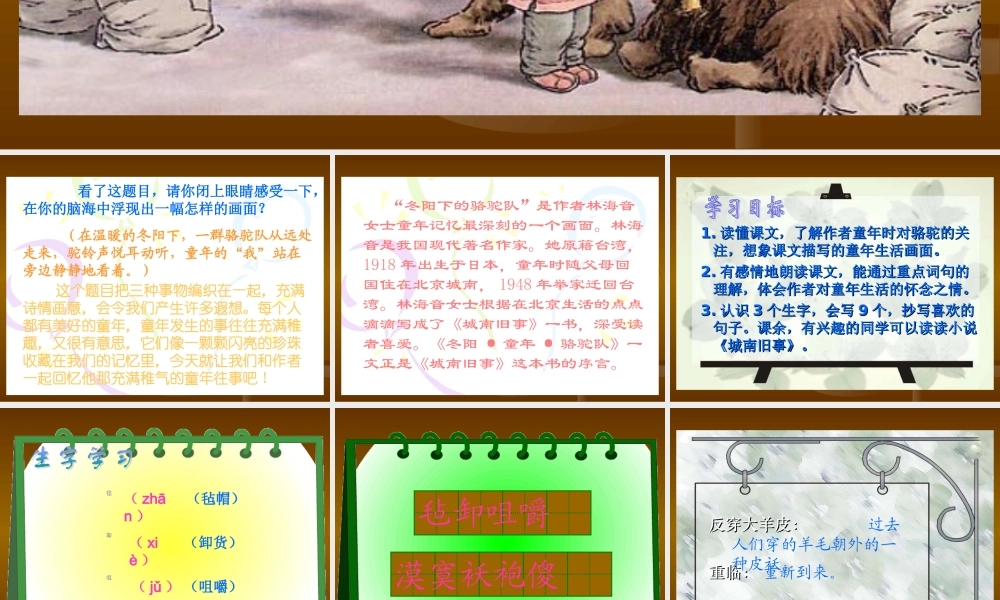 冬阳童年骆驼队课件 