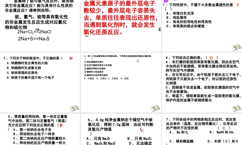 金属的化学性质第一课时 (2)