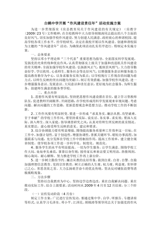 白窝中学开展