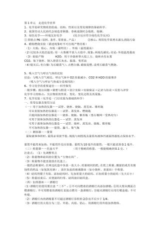 中考知识点归纳