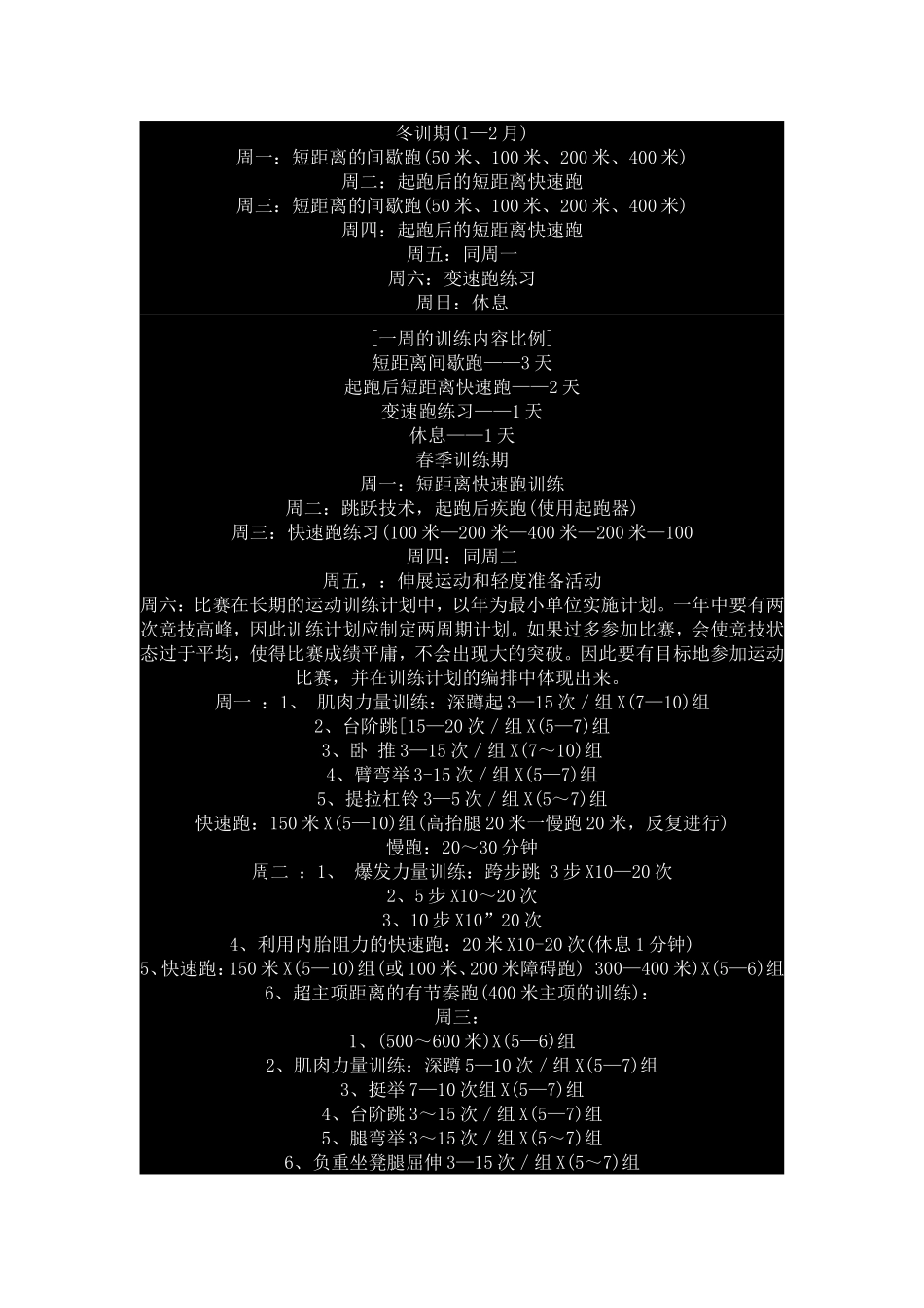 田径队年度训练计划_第3页