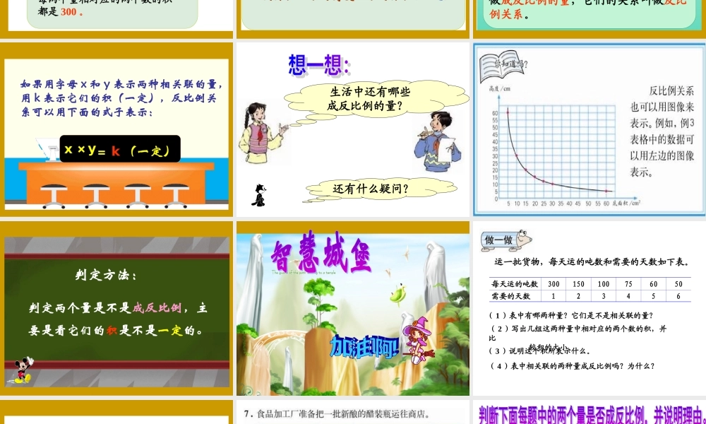 六下《成反比例的量》2