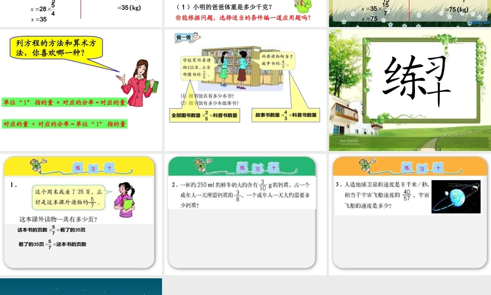 分数除法解决问题(例)