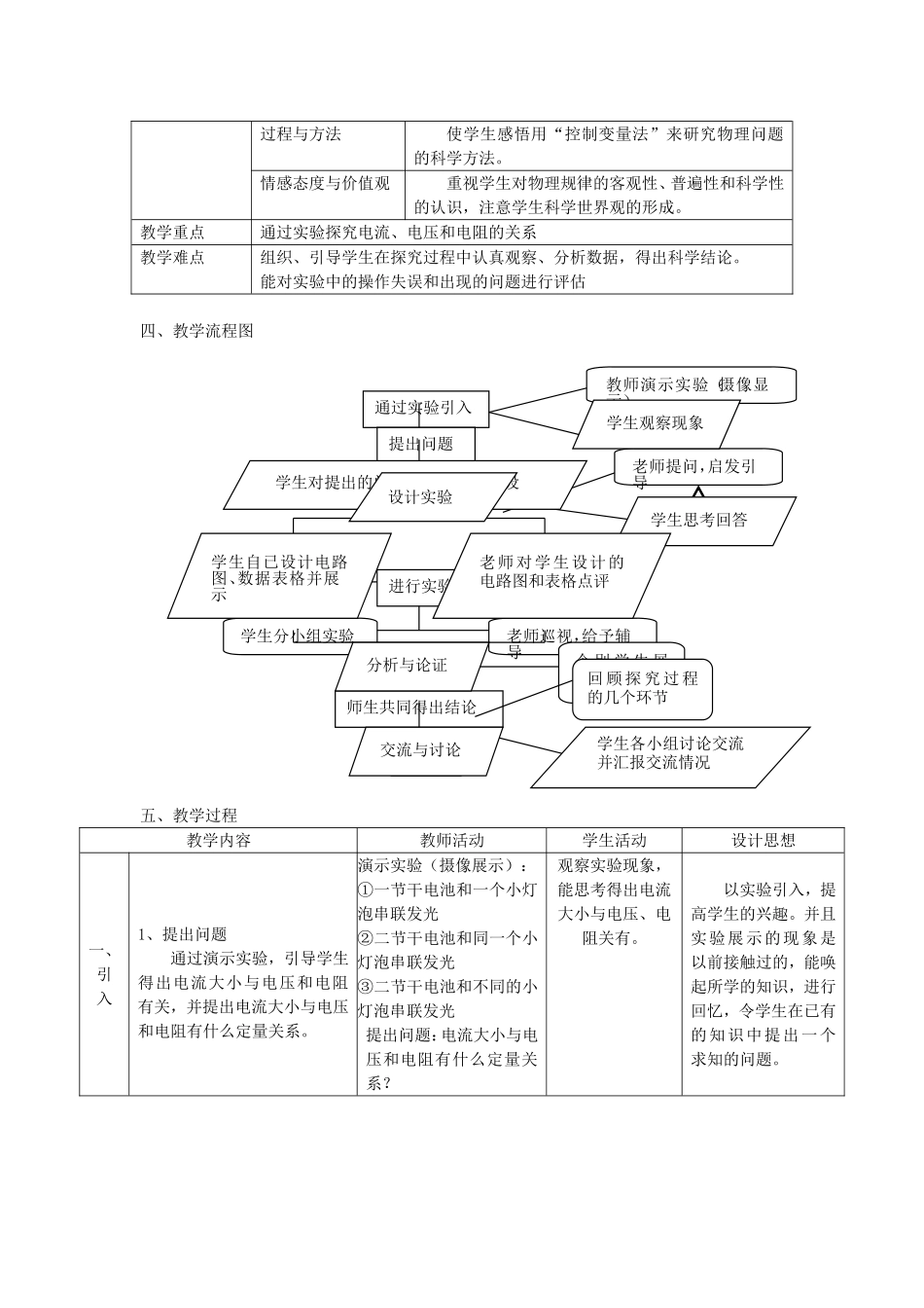 教学设计：欧姆定律(新课标初中物理教案)_第2页