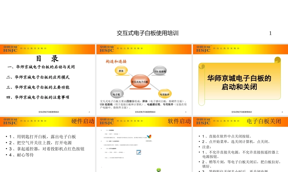 电子白板使用培训