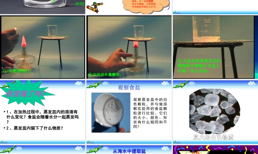 分离食盐与水的方法