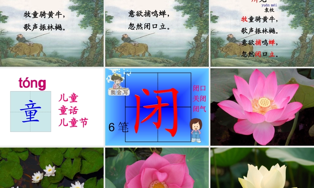 小学一年级下13古诗两首