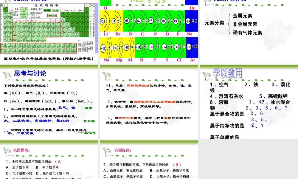 组成物质的化学元素（公开课）