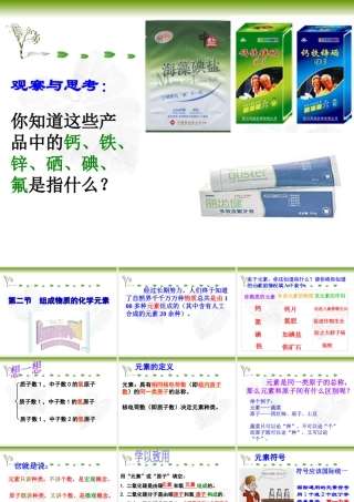 组成物质的化学元素（公开课）