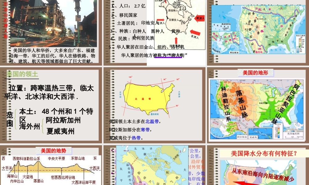 七年级地理《美国》PPT课件_(1)