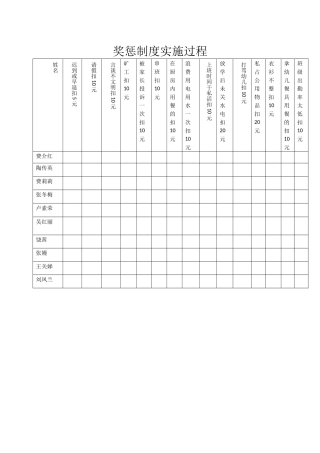 奖惩制度实施过程