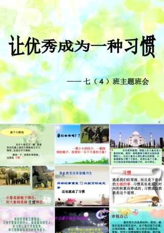 让优秀成为一种习惯（班会）