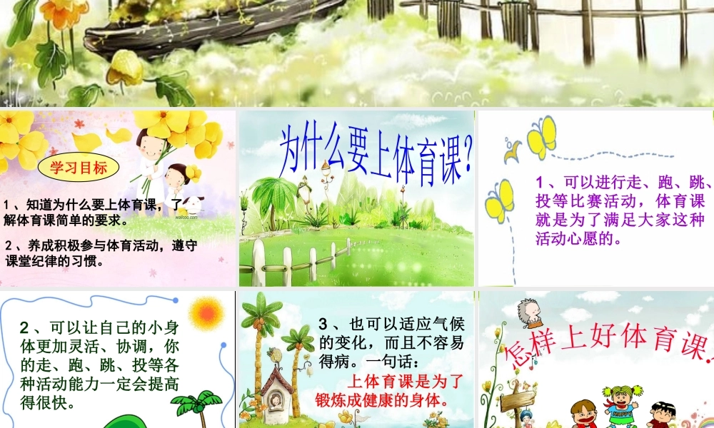 小学体育室内课：体育引导课 (3)