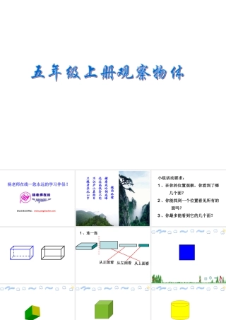 五年级上册观察物体