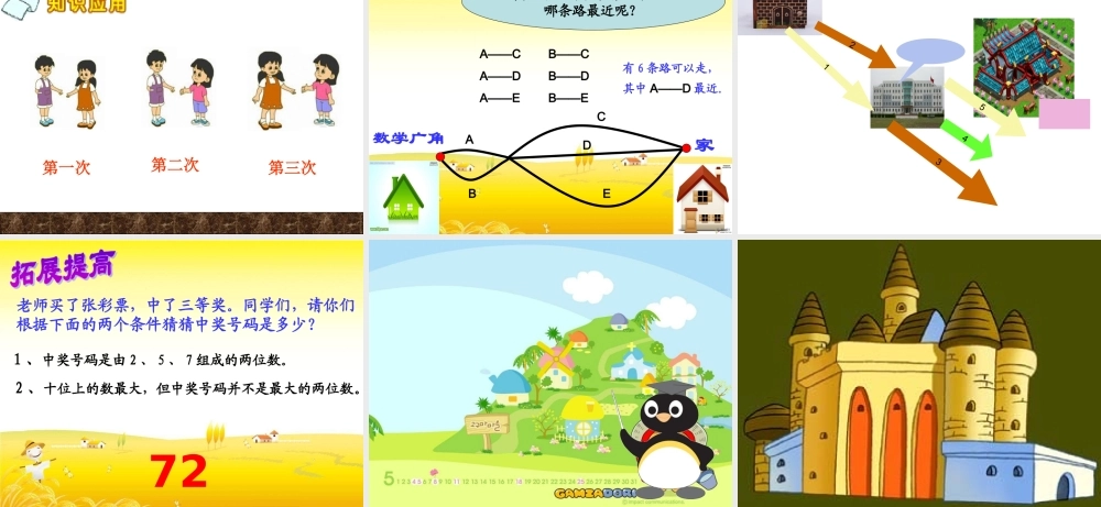 新人教版二年级上《数学广角——简单的排列组合》课件 (2)