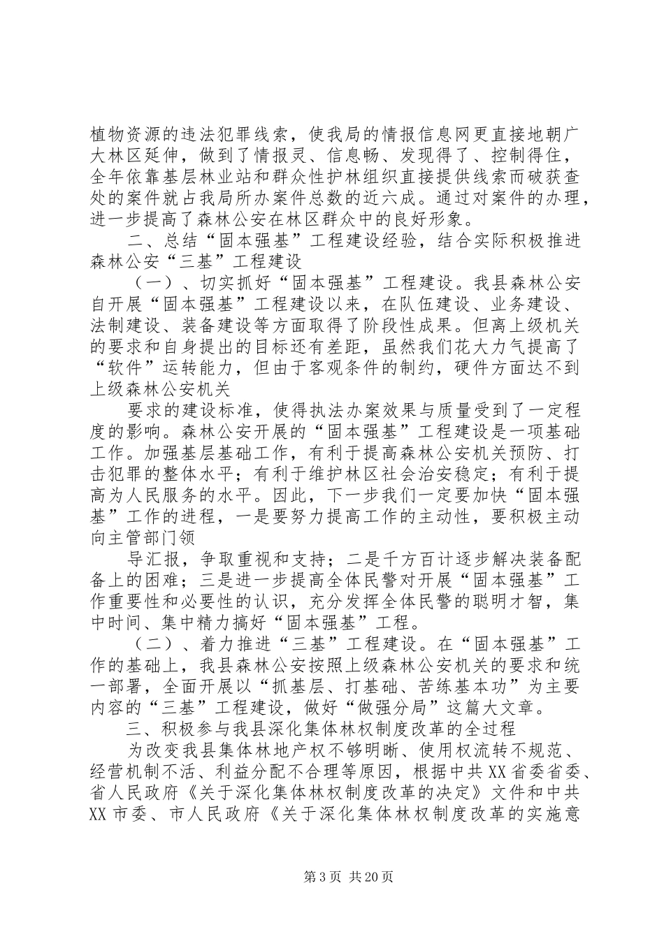 公安局森林分局工作总结(精选多篇)_第3页