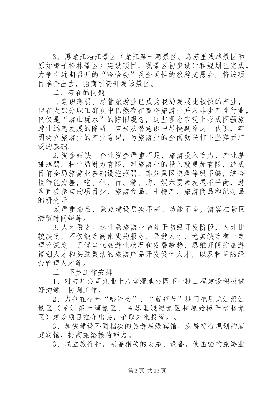 上半年旅游工作总结(精选多篇)_第2页