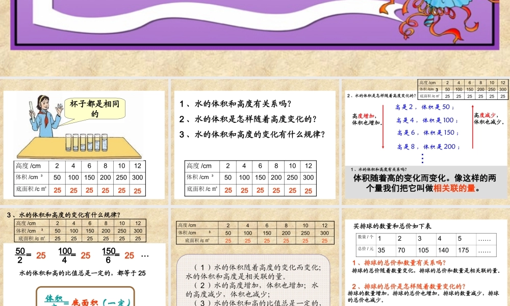 人教版六年级下册数学第三单元《成正比例的量》课件