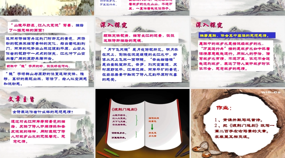 《渡荆门送别》课件