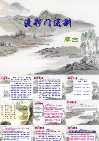 《渡荆门送别》课件
