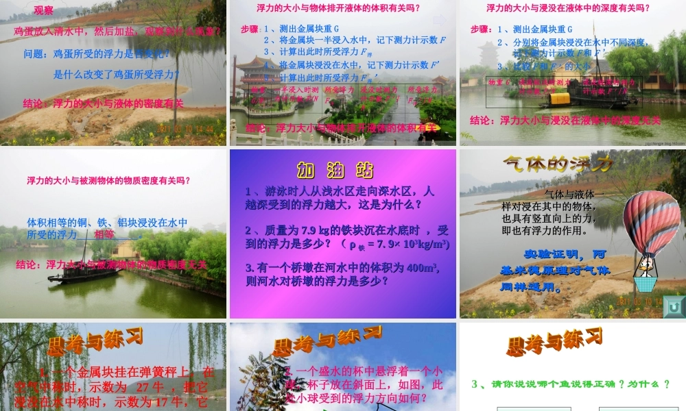 探究——影响浮力大小的因素