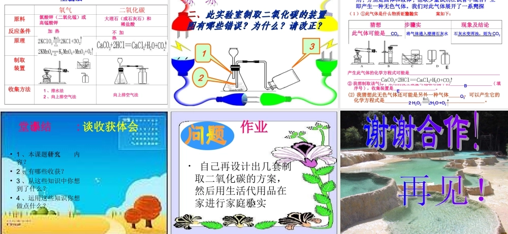 九年级化学_二氧化碳制取的研究