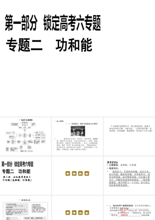 2013年高三物理二轮锁定高考课件：25功和能常考的4个问题