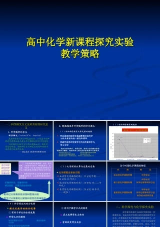 高中化学新课程探究实验教学策略