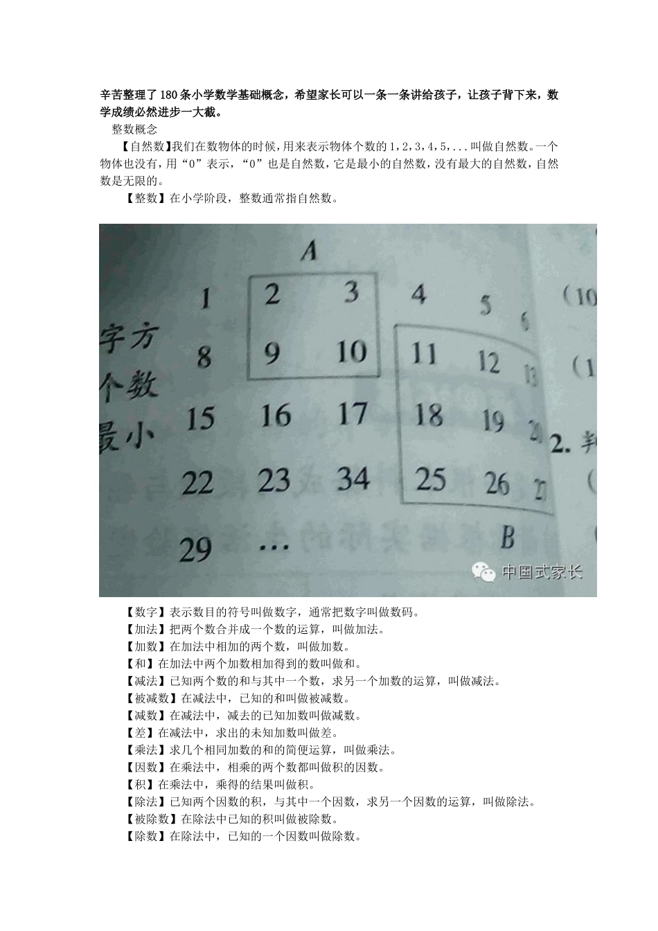 小学全册数学概念公式_第1页