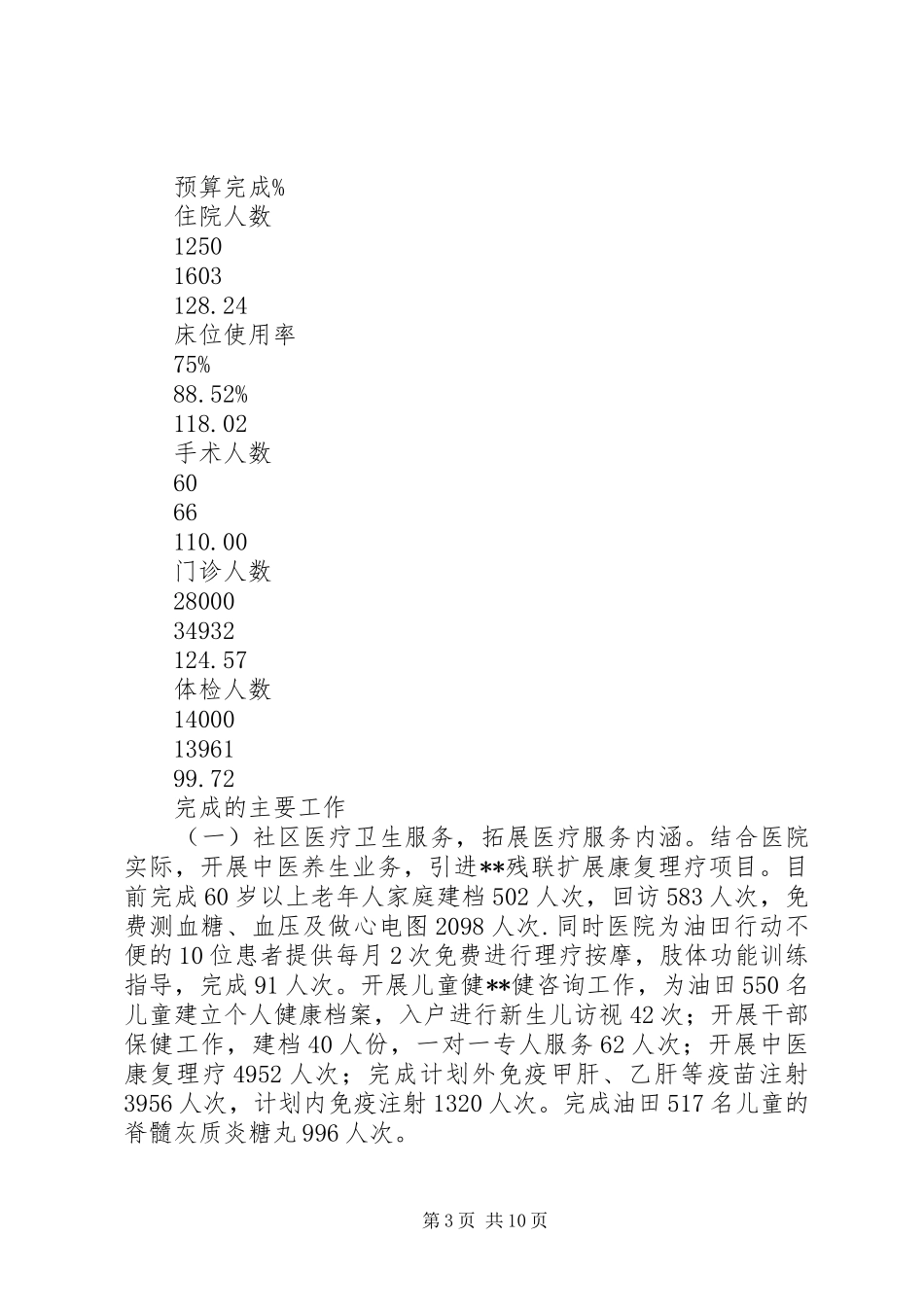 油田医院工作总结_第3页