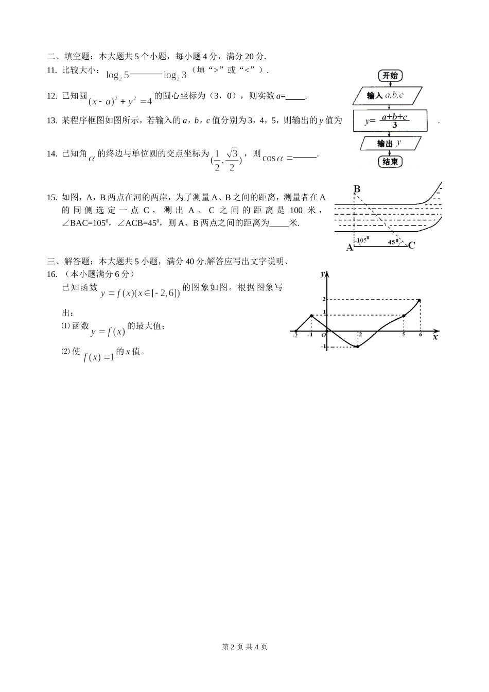 2012年湖南省普通高中学业水平考试试卷_第2页