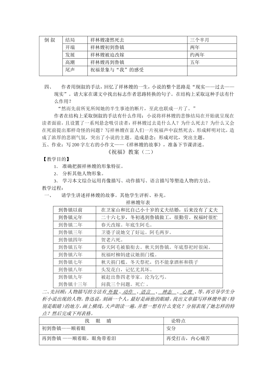 《祝福》教案_第2页