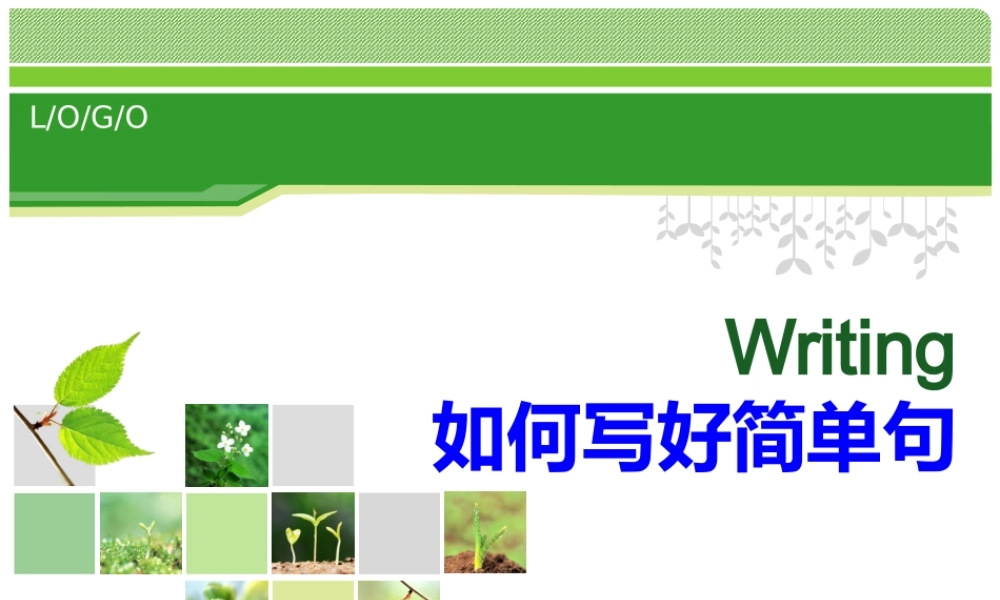 英语一轮复习之写作——简单句