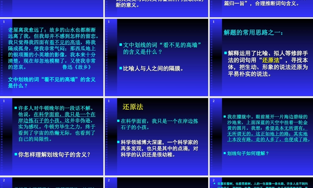 词句第四课时