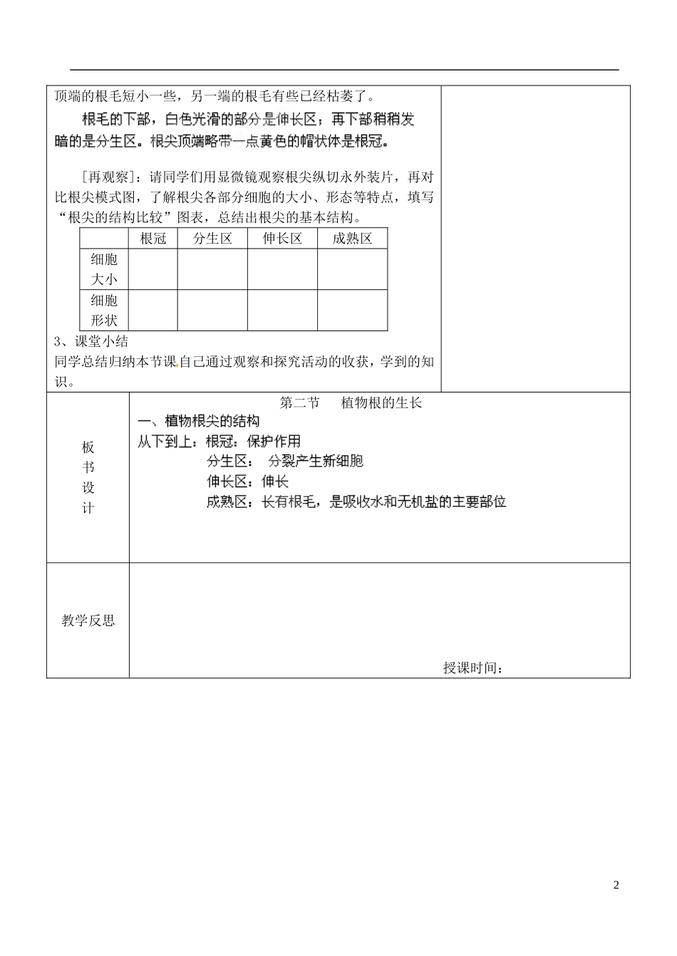 植物根的生长教案苏教版_第2页