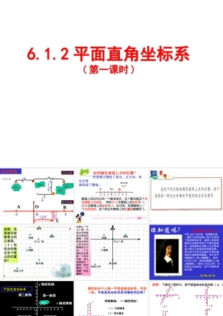 [名校联盟]广西岑溪市波塘中学七年级下数学《61平面直角坐标系（一）》课件（人教版）