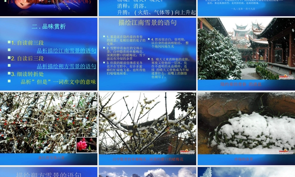 八年级语文雪2有图