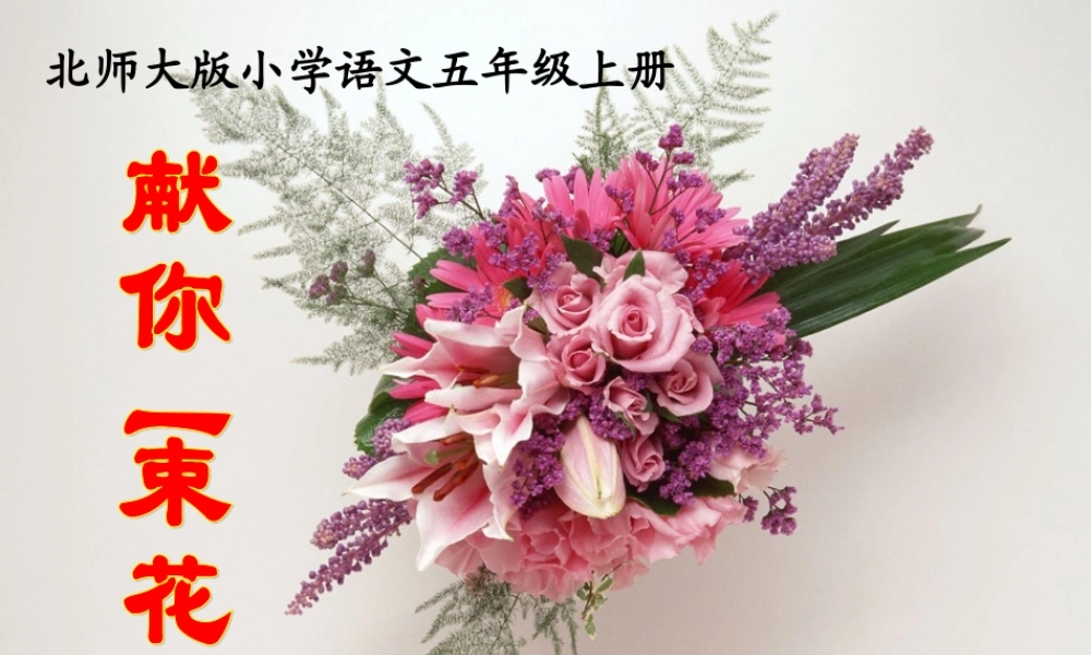 献你一束花课件3