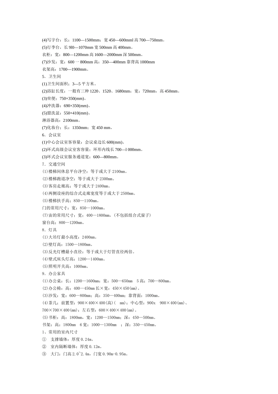 家具设计的基本尺寸_第2页