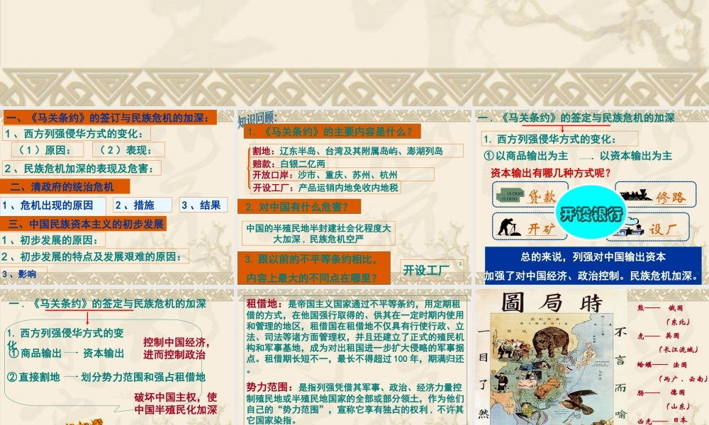 《甲午战争后民族危机的加深》