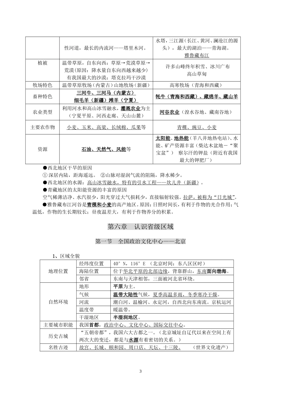 八年级地理下册知识点梳理_第3页