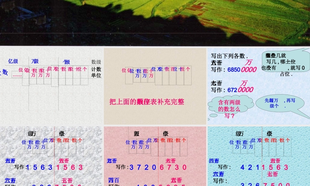 亿以内数的写法课件