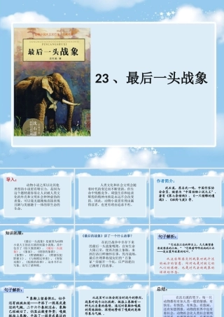 《最后一头战象》课件2[1]