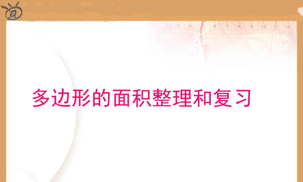 五年级上数学多边形的面积复习整理